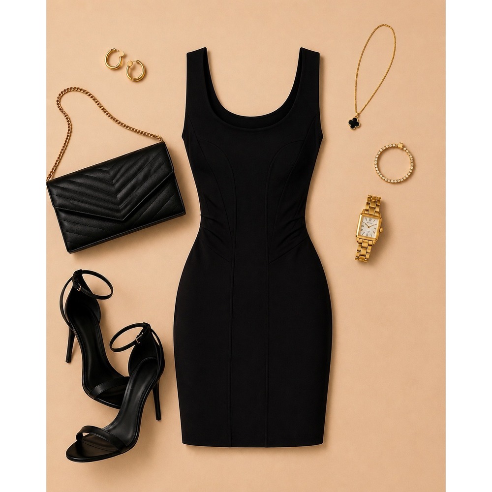 Diane von Furstenberg Black Sleeveless Sheath Dress Women's Size 12